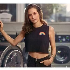 🌈H&M Divided Rainbow Cropped Tank Top - L